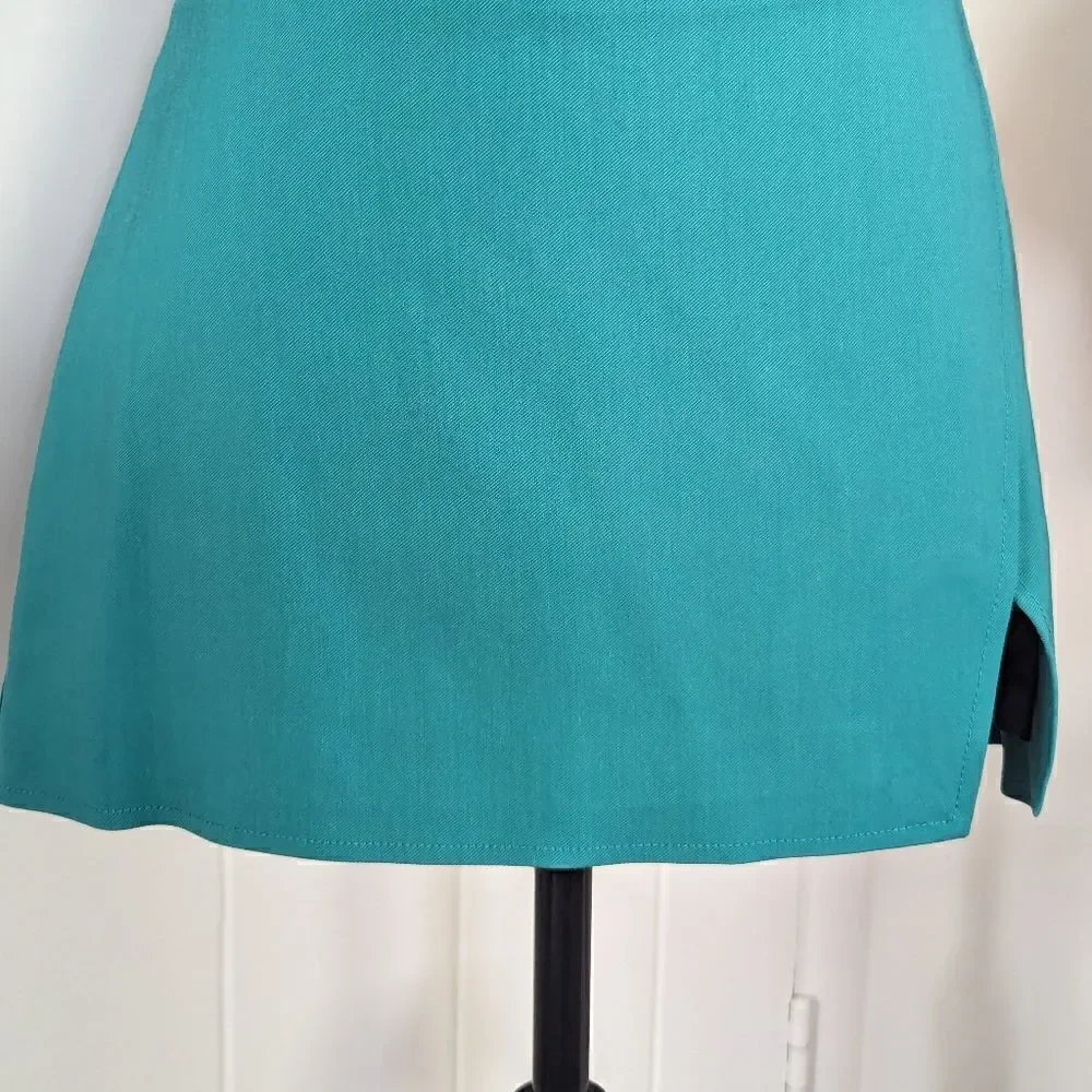 A.L.C. Rylee Faux Wrap Jade Teal Mini Skirt sz 4 EUC